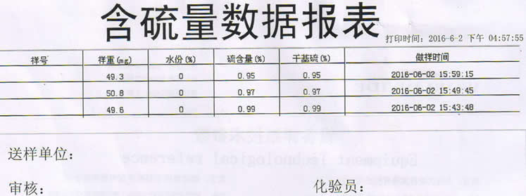 測硫儀批量打印報(bào)表